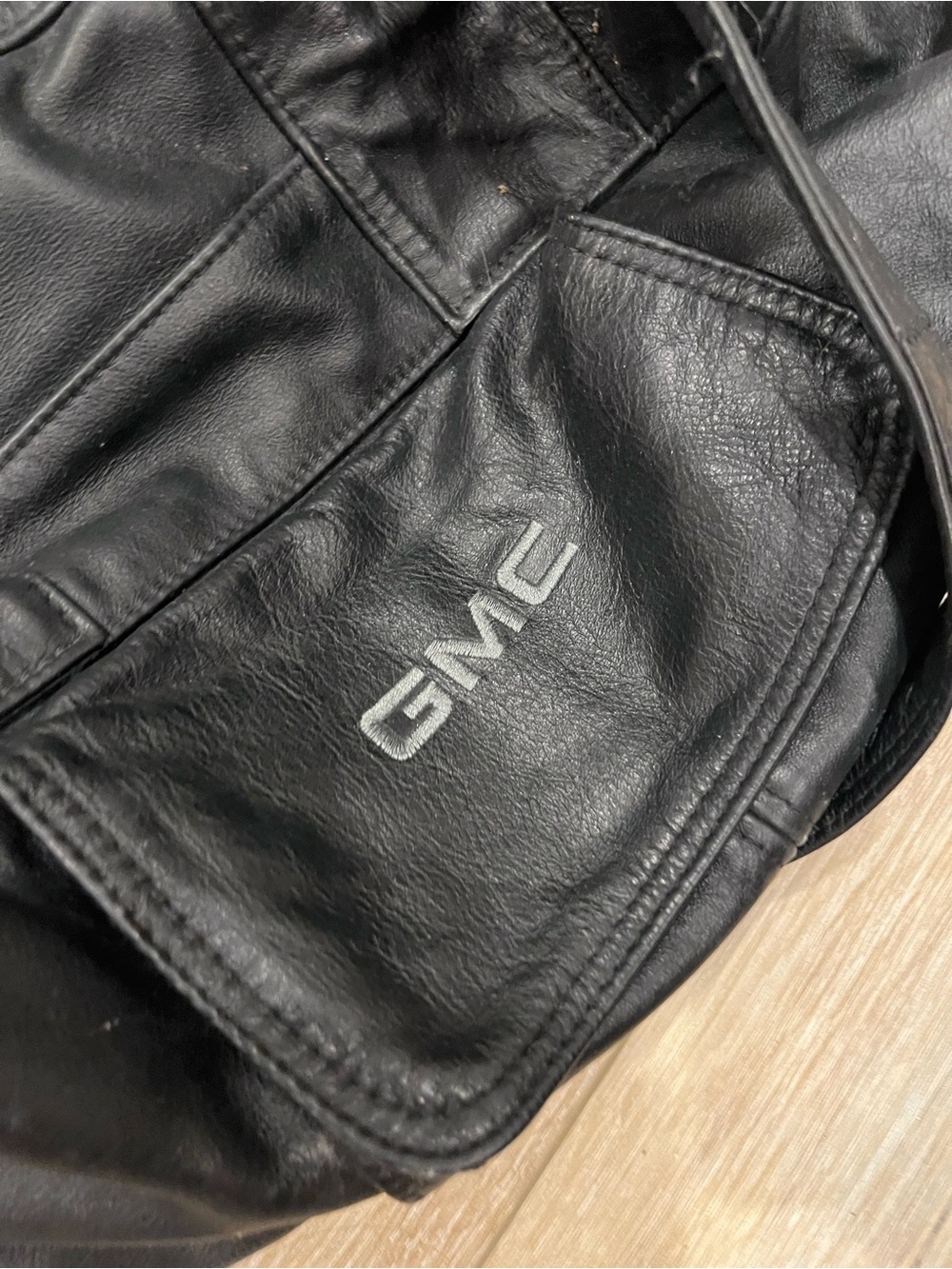 Men’s Black Leather Large GMC Duffel bag
